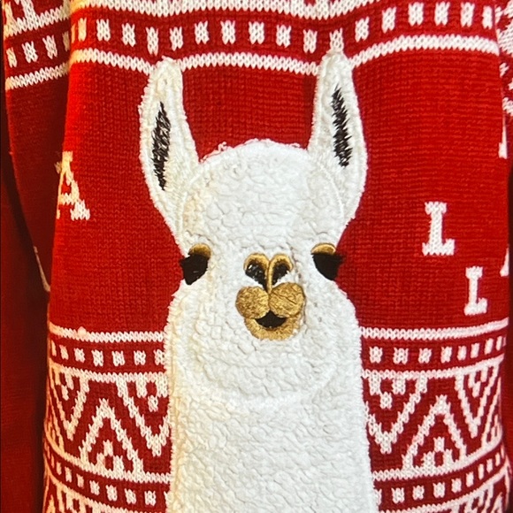 👚 Ugly - but cute - Christmas Sweater - Fa La La La Llama Large / F - Picture 4 of 14